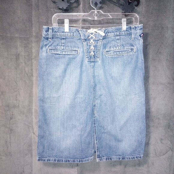 RL Polo Jean Co Vintage Laced Pencil Skirt Size 8 EUC - Picture 5 of 8